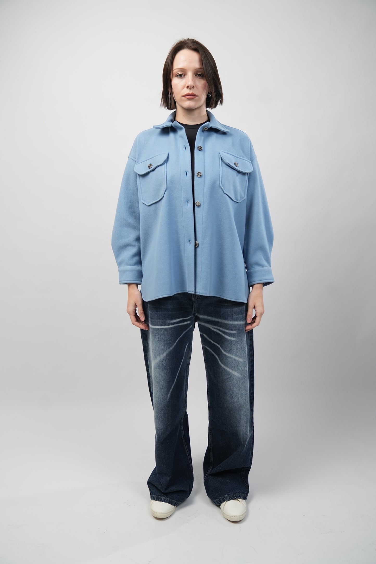 Woolen Baby Blue Chemise
