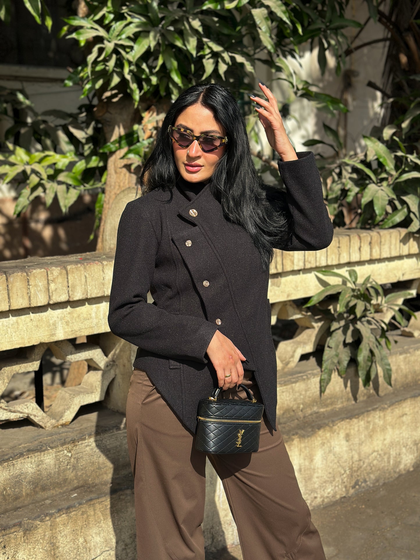 The Double-Button Black Wool Jacket
