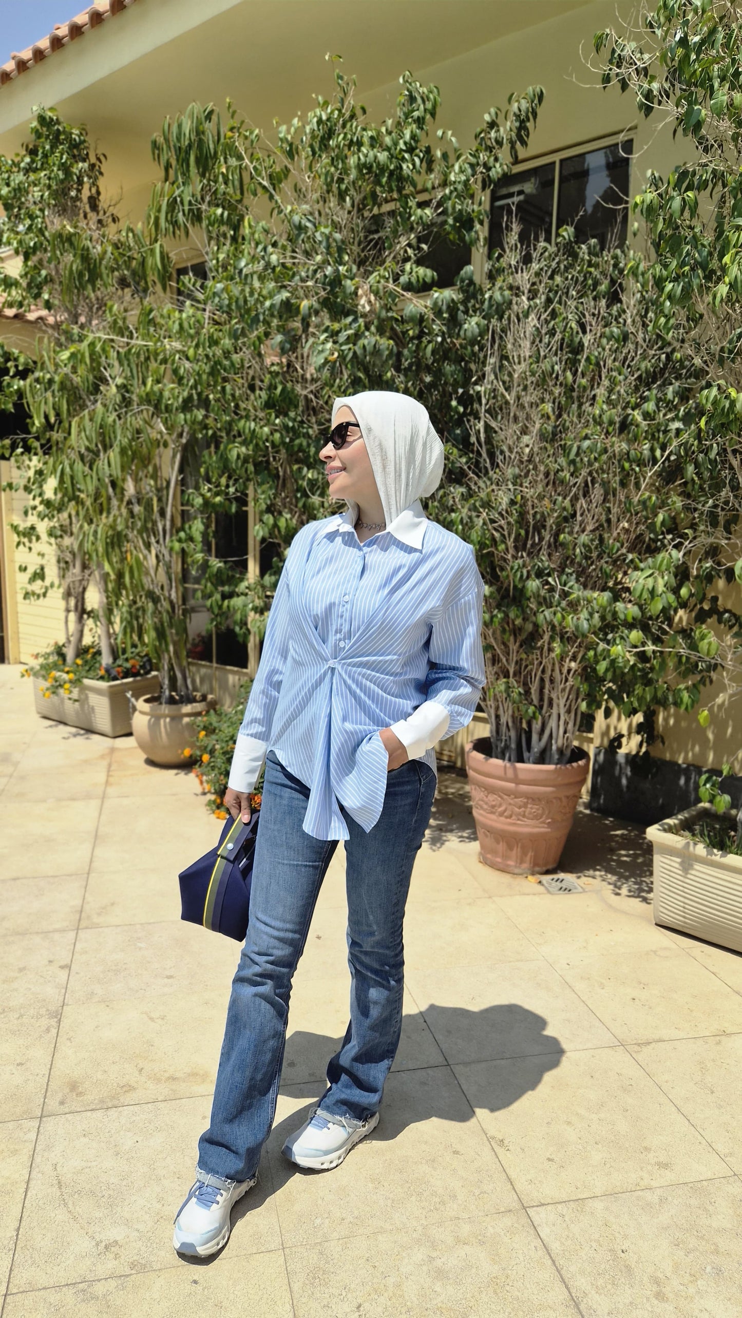 Twist Front Striped Shirt 💙