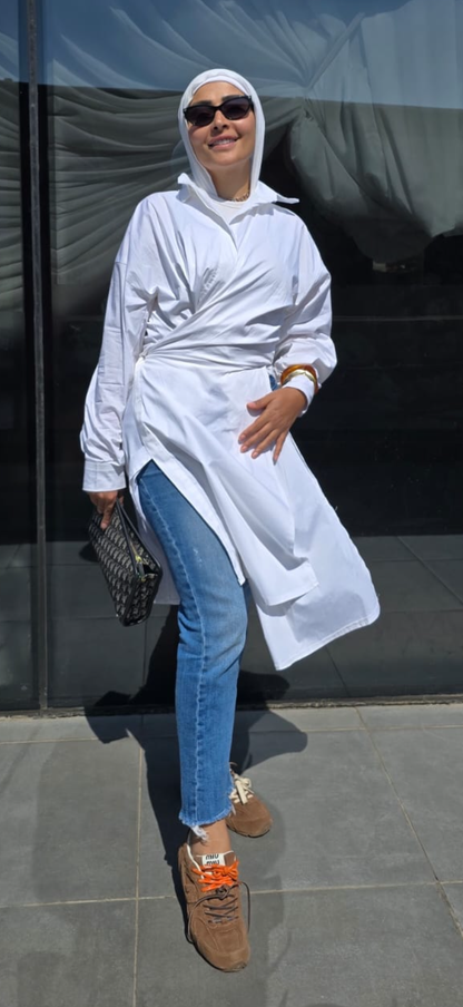Wrapped Elegance Shirt 🤍