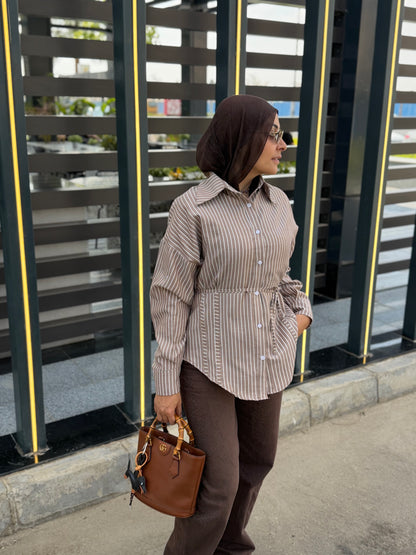 Waist-Tie Striped Shirt ✨