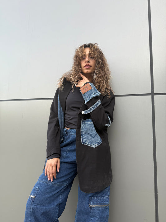 DENIM TWIST BLAZER