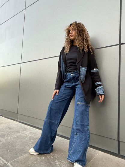 DENIM TWIST BLAZER